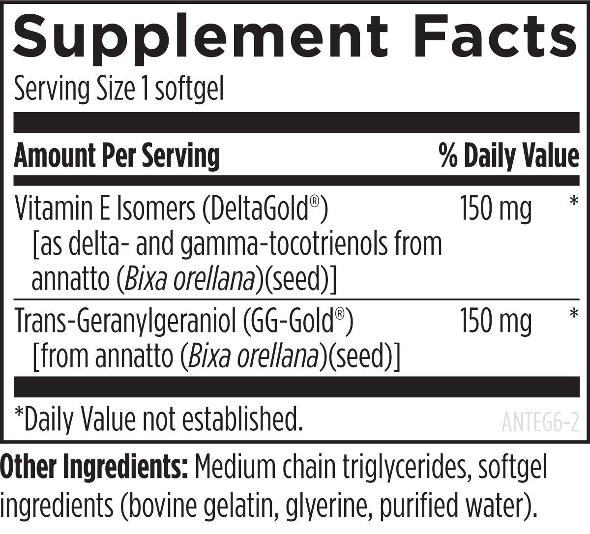 Annatto-E GG Dietary Supplement 60 ct