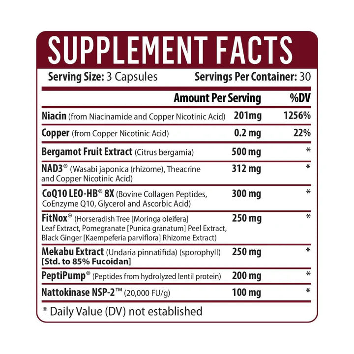 Cardio NAD+ Advanced Cardiovascular Peptide Complex 90 ct