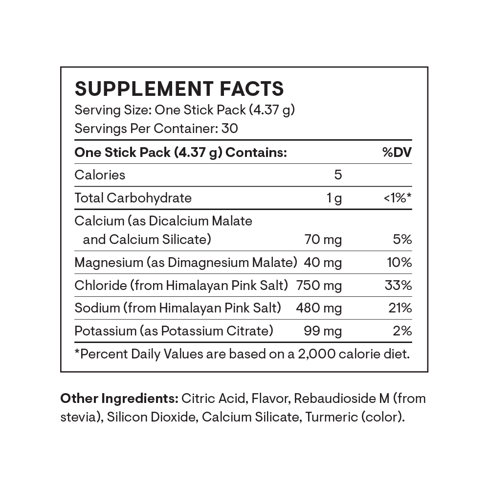 Daily Electrolyte Stick Packs Dietary Supplement 30 ct BLOOD ORANGE
