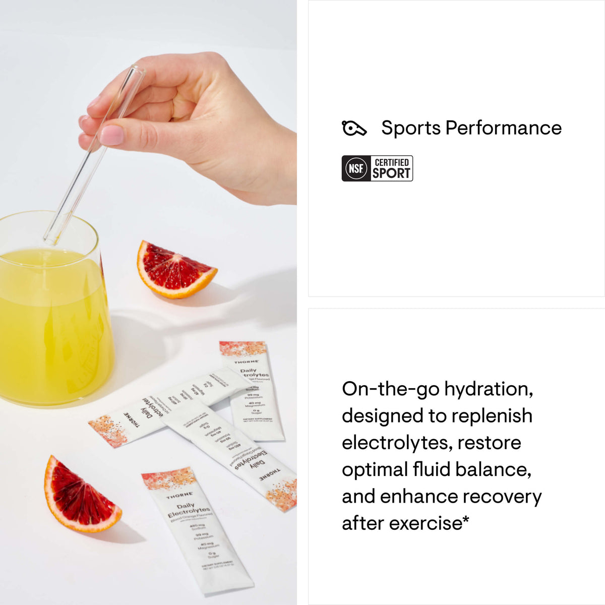 Daily Electrolyte Stick Packs Dietary Supplement 30 ct BLOOD ORANGE