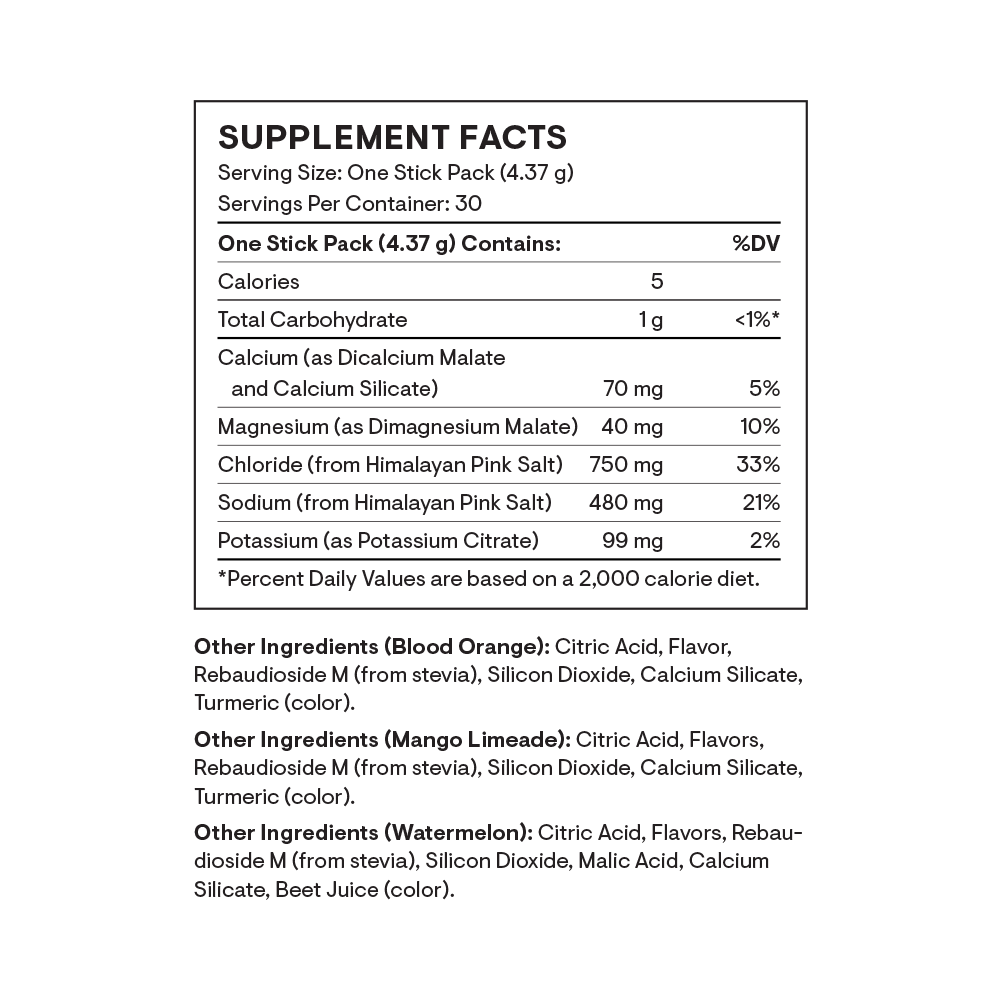 Daily Electrolyte Stick Packs Dietary Supplement 30 ct VARIETY PACK