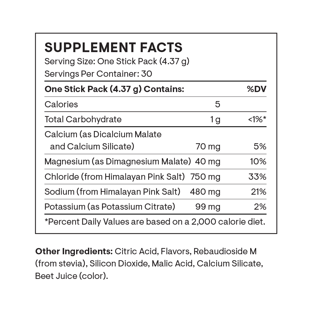 Daily Electrolyte Stick Packs Dietary Supplement 30 ct WATERMELON