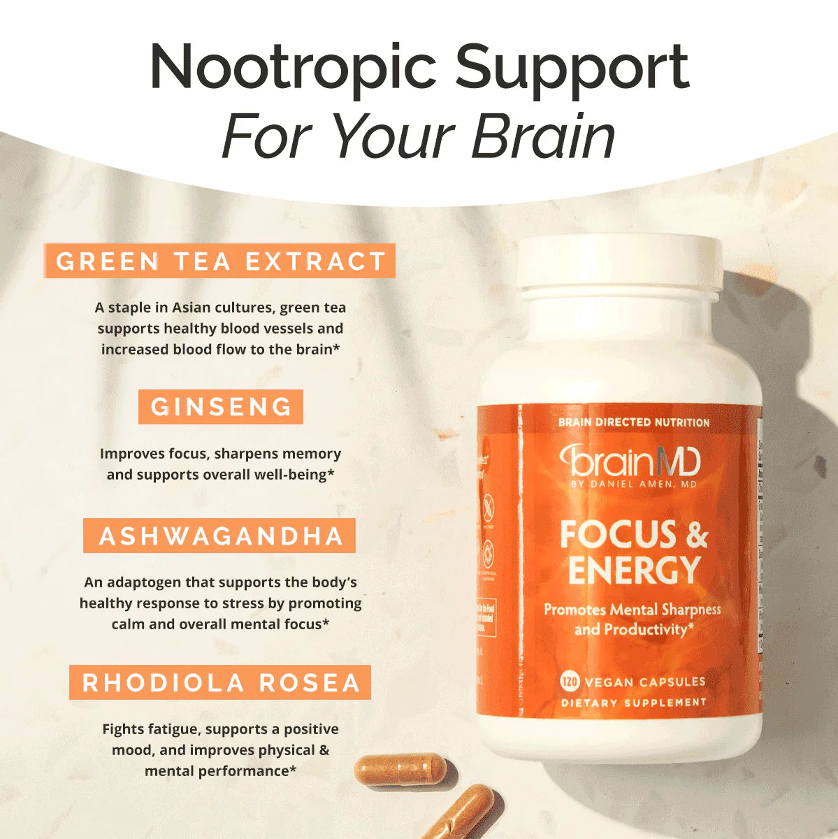 Focus & Energy Dietary Supplement 120 ct