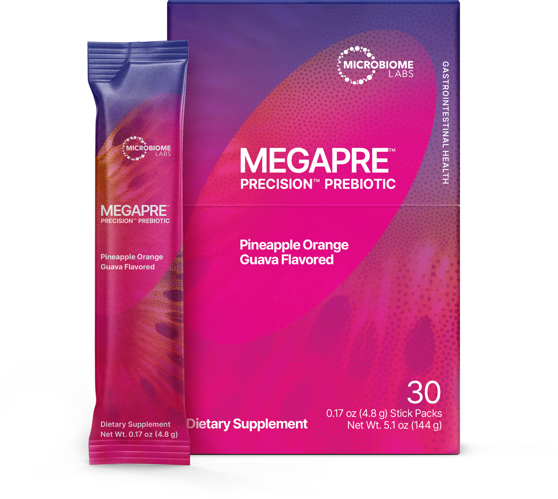 MegaPre Stick Packs Dietary Supplement 30 ct Pineapple Orange Guava Flavored