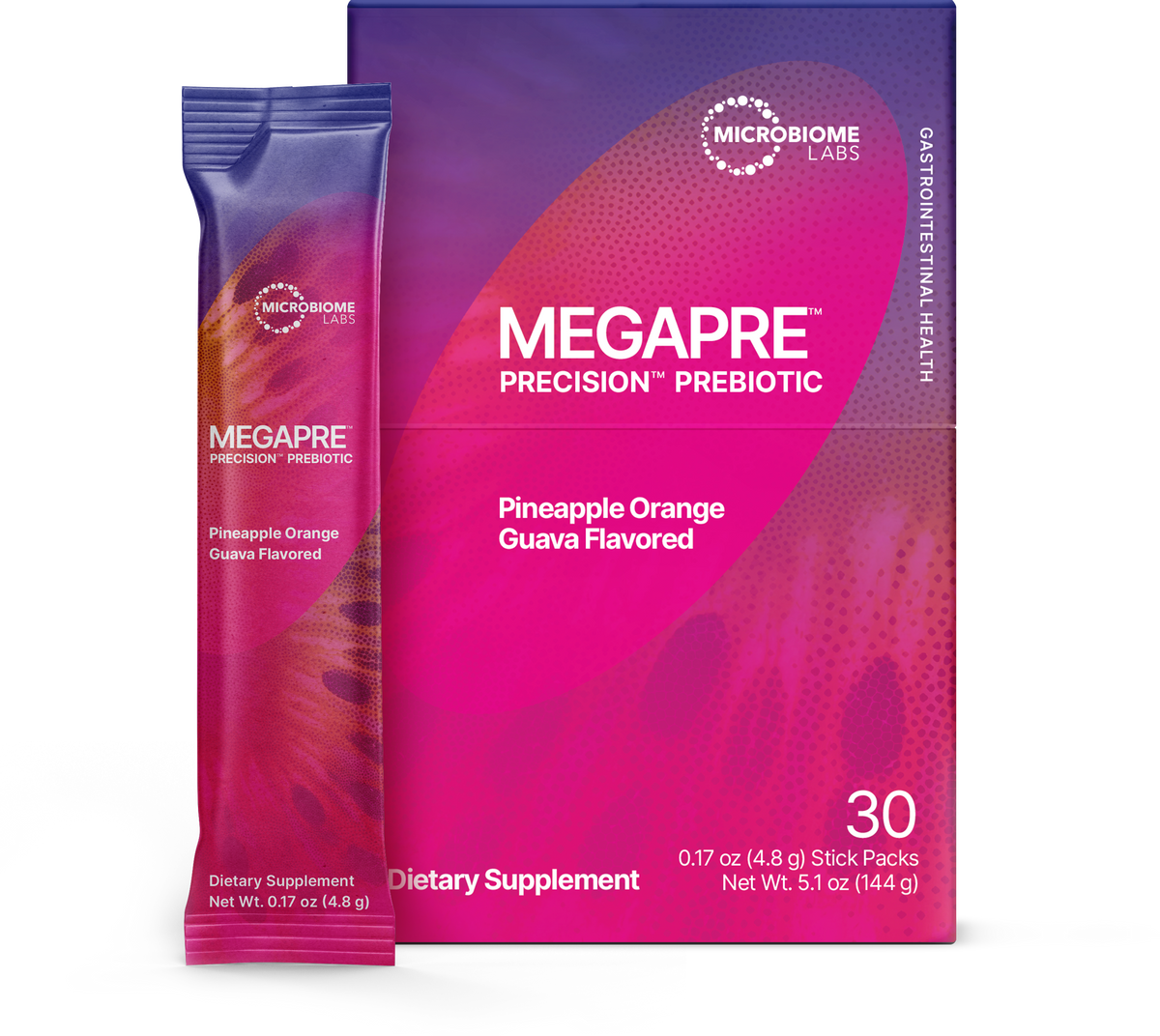 MegaPre Stick Packs Dietary Supplement 30 ct Pineapple Orange Guava Flavored