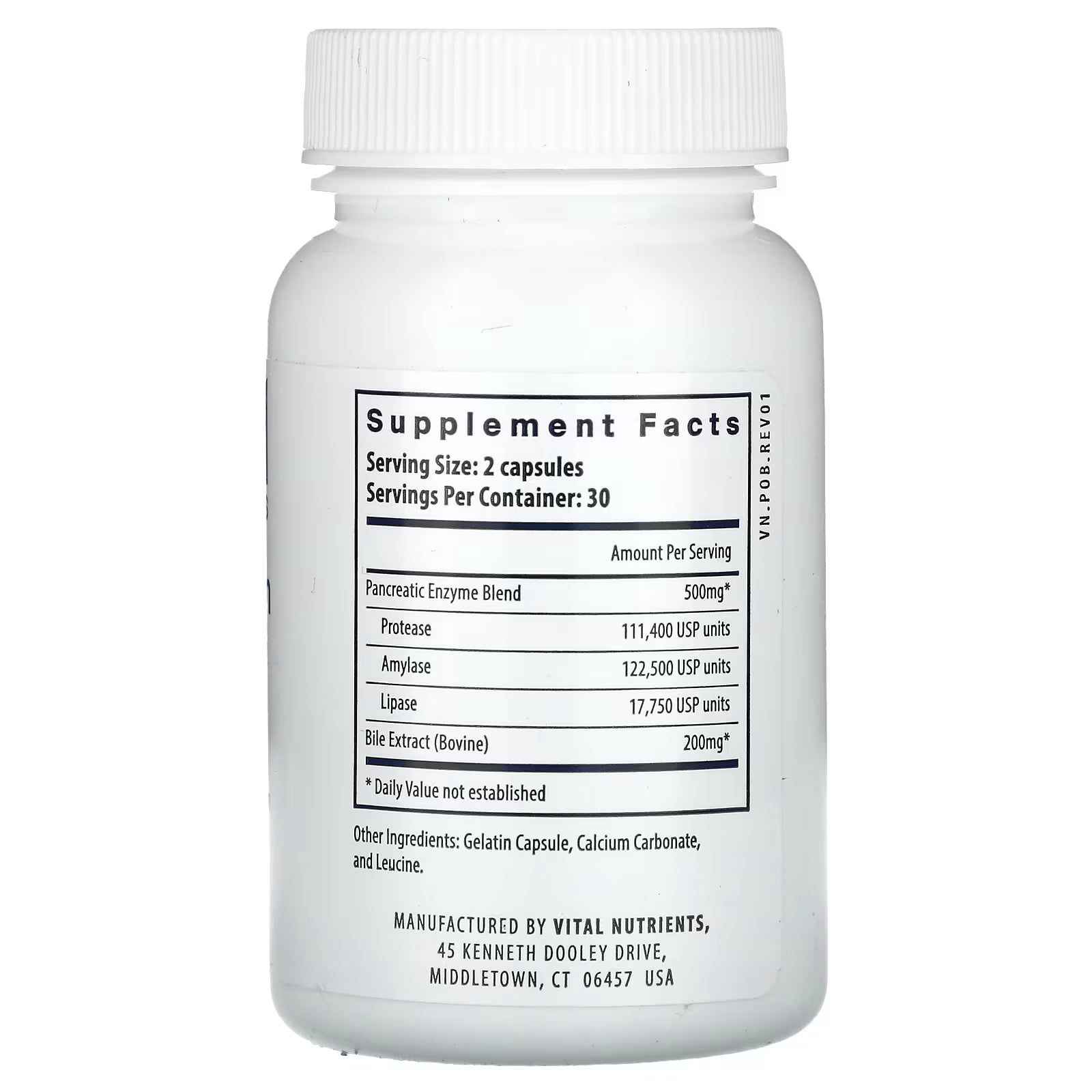 Pancreatin & Ox Bile Extract 60 ct
