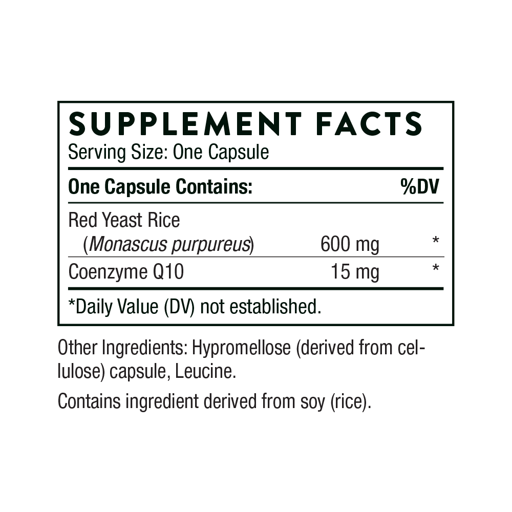Red Yeast Rice + CoQ10 Dietary Supplement 120 ct