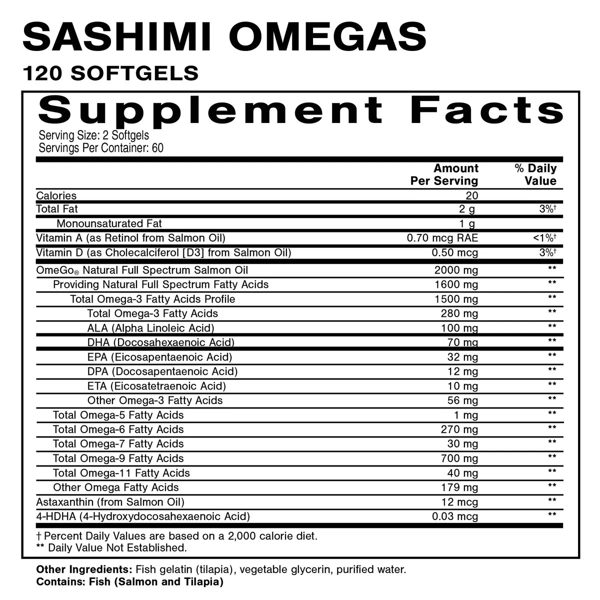 Sashimi Omegas 120 ct